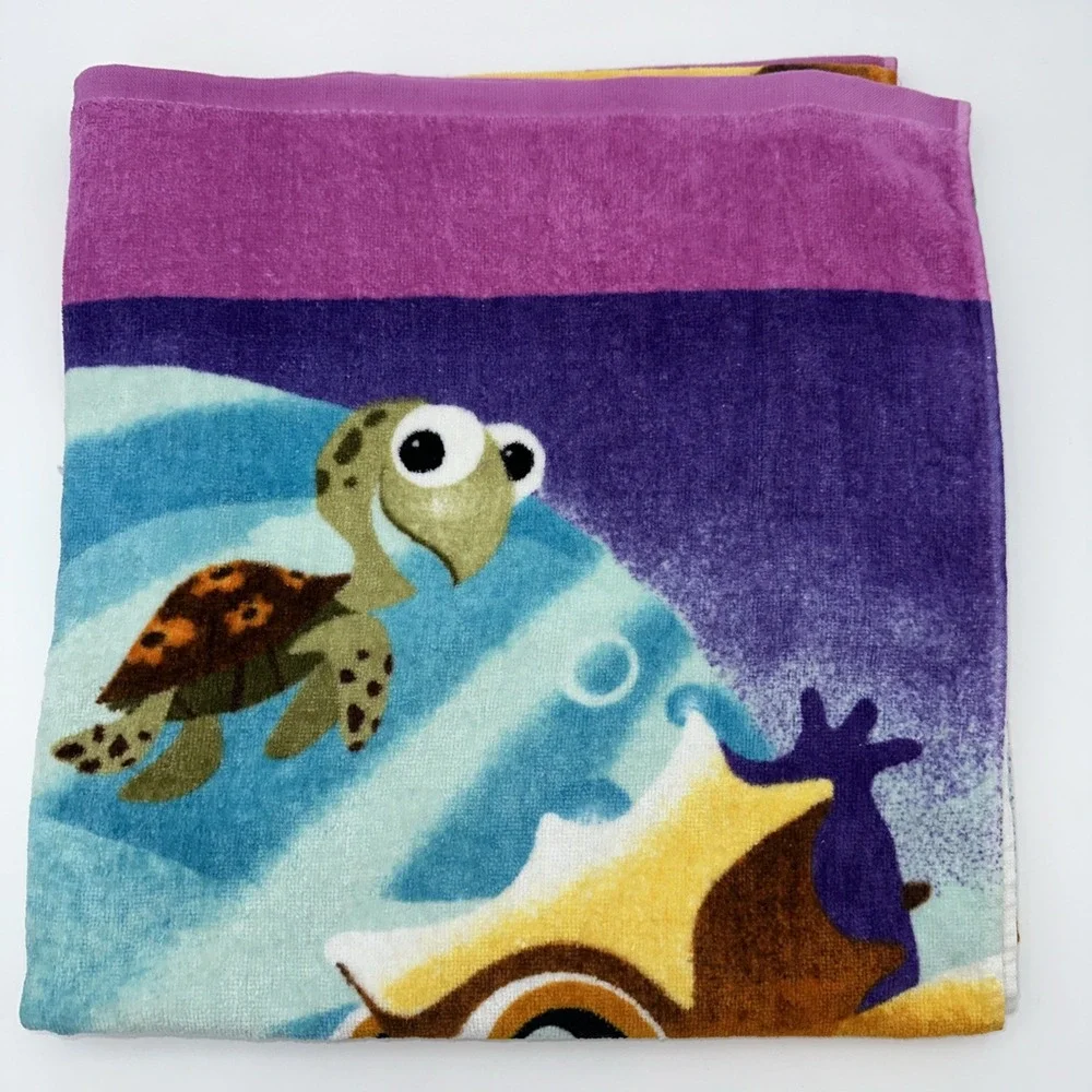 Disney Pixar Finding Nemo Beach Towel Girls 30x60 Multicolor Cotton 47602 NEW